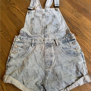 Oli & Hali Light Blue Jean Overall Shorts
